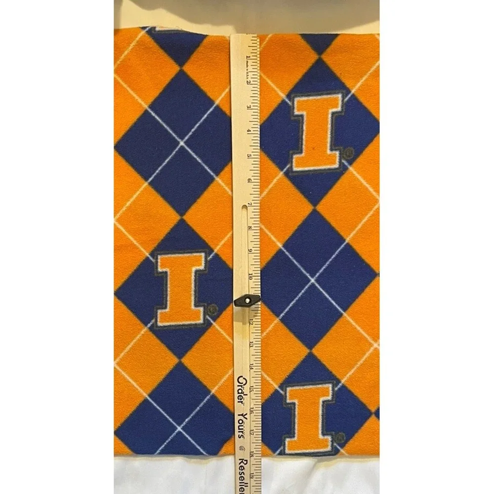 Illini University of Illinois Fleece 1 - Pillow Case And 4 - Curtain Panels NCAA